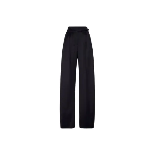 Brunello Cucinelli Monili Embellished Satin Loose-Fit Tuxedo Trousers