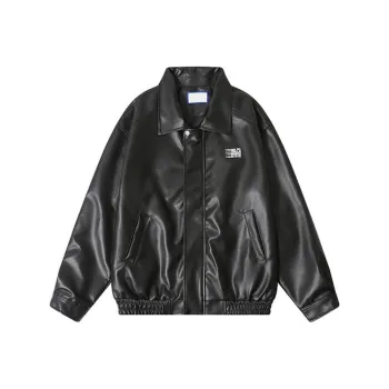 DanerWang Leather Jacket Unisex
