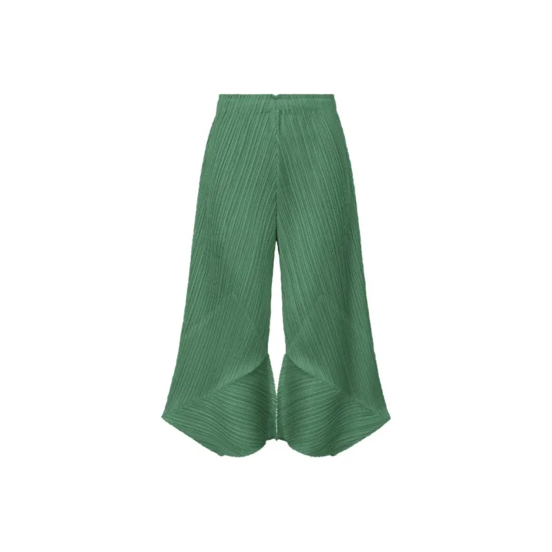 PLEATS PLEASE ISSEY MIYAKE SS24 Casual Pants Women's Green Chili Pepper-0