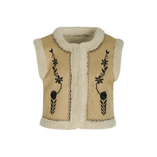 Little pull Vests Women's Khaki