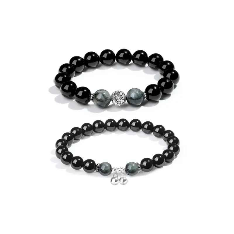 CUISHI Natural Obsidian Bracelets Unisex-5