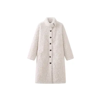 ABCMININ Velvet feel Coat Women's White