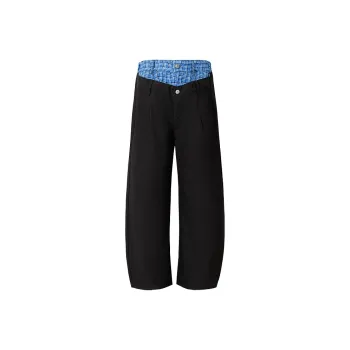 YADcrew Casual Pants Unisex Black