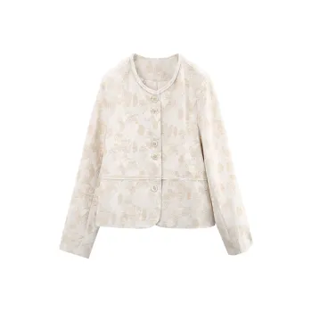 A Paradise For Awakening Cropped Coat Women's Beige Apricot