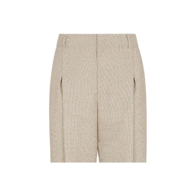 FENDI Micro Check Detailed Pleated Trousers-3