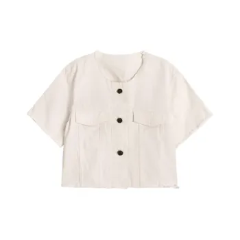 Fragment Denim Jacket Women's Ivory White