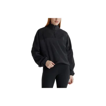 New Balance Half Zip Polar Fleece Velvet feel Coat Women's Black