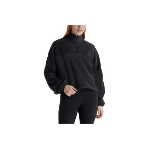New Balance Half Zip Polar Fleece Velvet feel Coat Women's Black