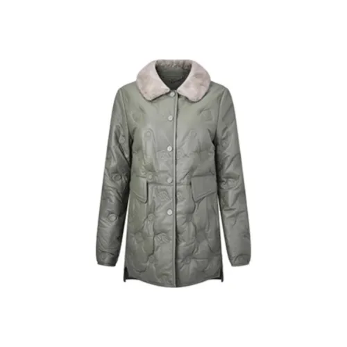 RARE Leather Jacket Women's Green