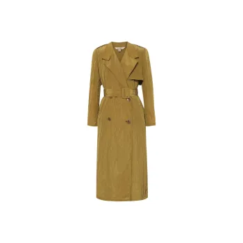 BBLLUUEE Trench Coat Women's Jasmine Yellow