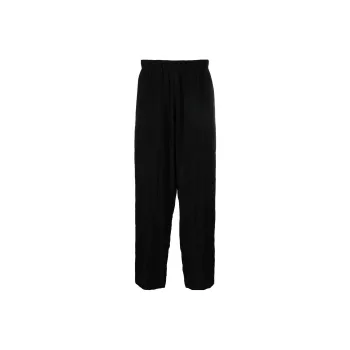 UMA WANG Pleat Detailed Wide Leg Cropped Trousers