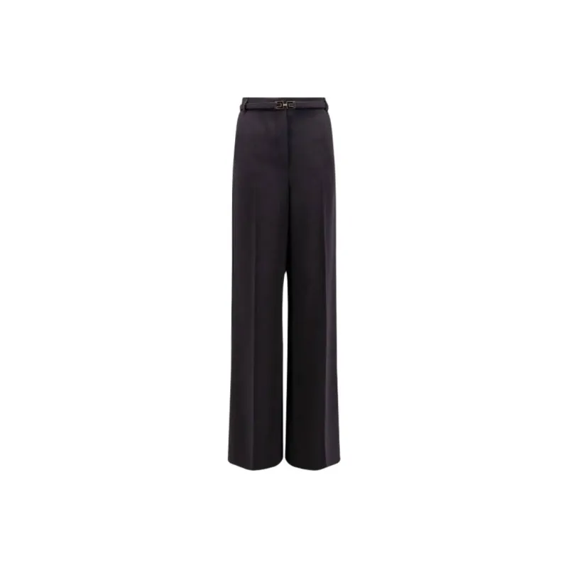 Elisabetta Franchi Satin Banded Crêpe Trousers-0