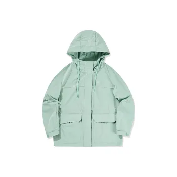 QIAODAN Trench Coat Women's Rain Green