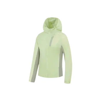 QIAODAN Trench Coat Women's Bamboo Grove Green/Wood Green