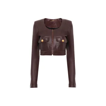 Chloé Cropped Leather Jacket