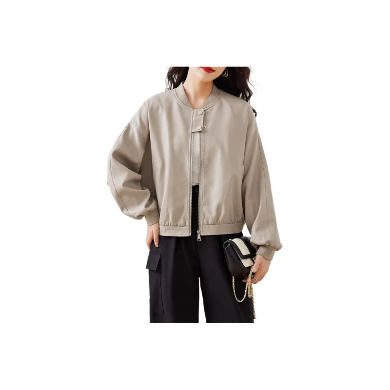 Yi Mengyuan Leather Jacket Women's-1