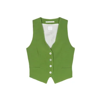 MERCI Shantung Buttoned Vest