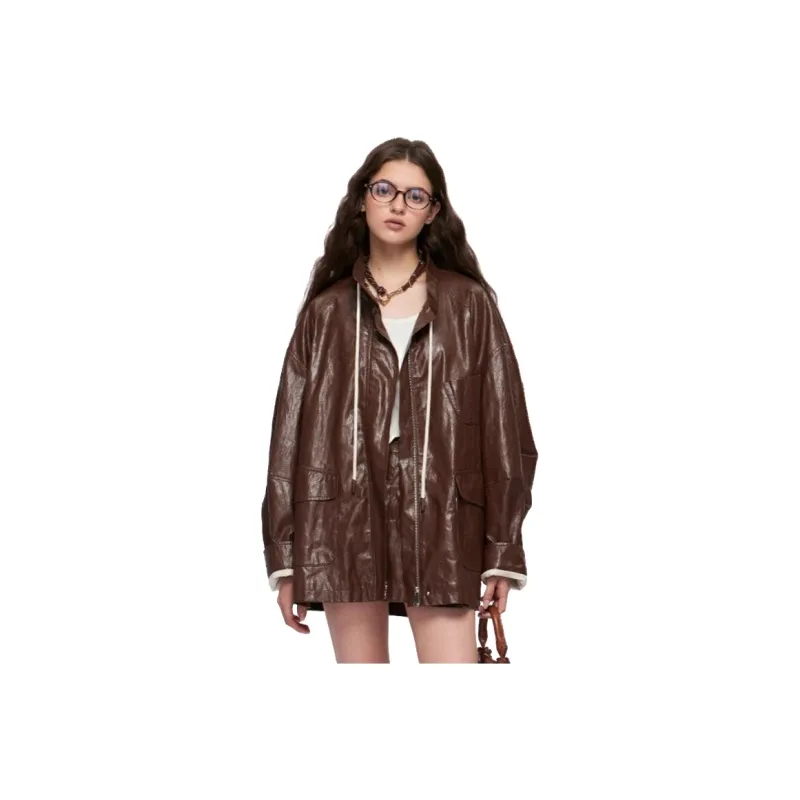 PP Leather Jackets Women's-0