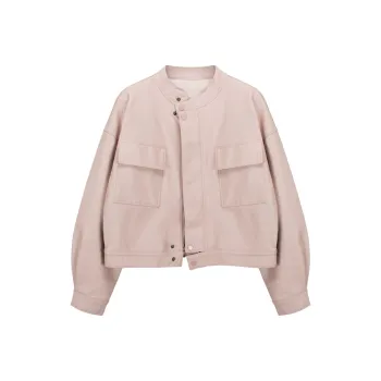 COMBO Leather Jacket Unisex Pink