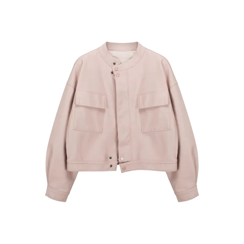COMBO Leather Jacket Unisex Pink-0