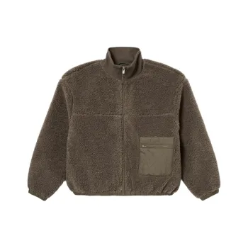 LACOSTE Velvet feel Coat Women's Khaki Olive