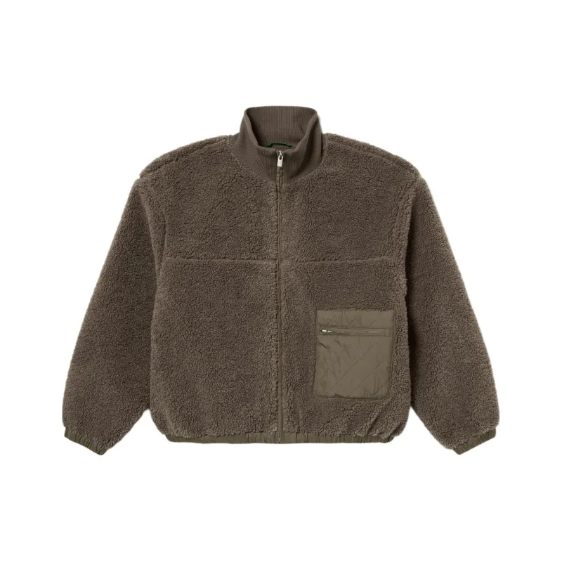 LACOSTE Velvet feel Coat Women's Khaki Olive-0