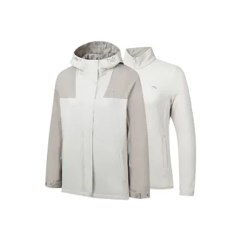 Anta Variety Training Collection Water Repellent Warm Windbreaker Jacket Women's Triumphant Gray