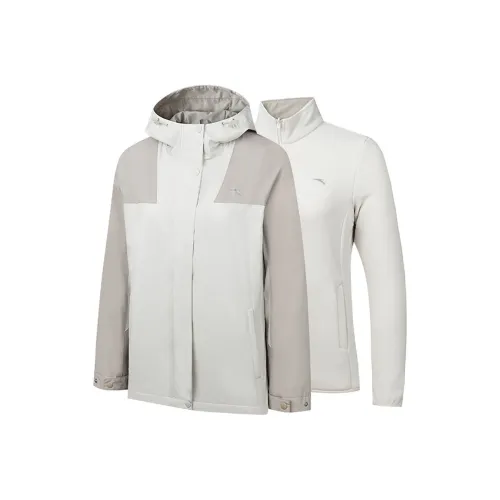 Anta Variety Training Collection Water Repellent Warm Windbreaker Jacket Women's Triumphant Gray