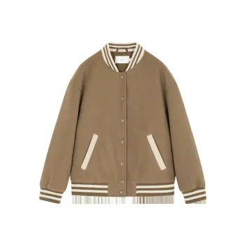 Mo Han Yi Mei Baseball Jacket Women's Khaki