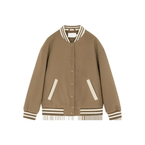 Mo Han Yi Mei Baseball Jacket Women's Khaki
