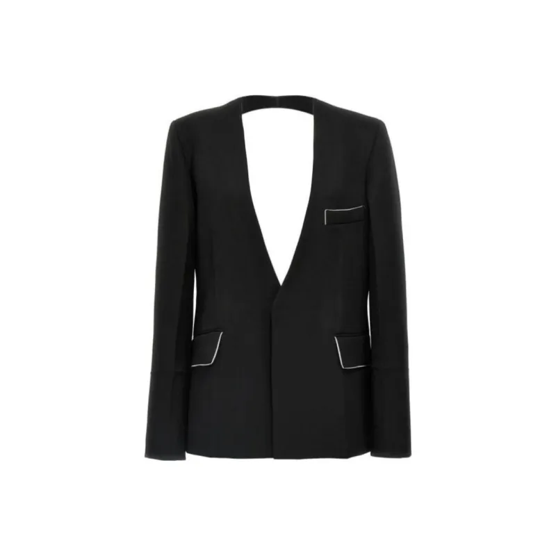 Victoria Beckham Open Back Collarless Jacket-0