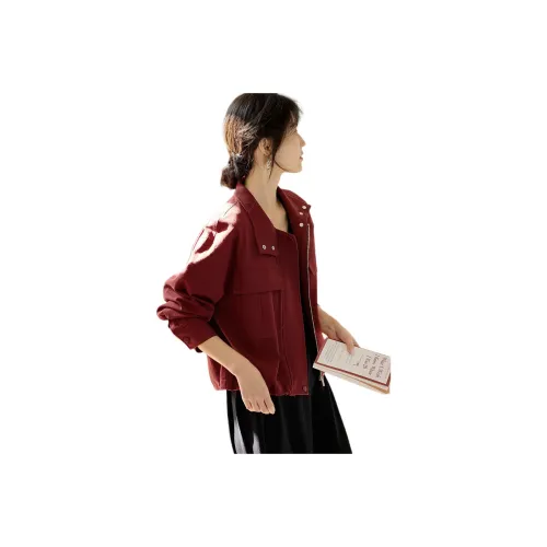 XWI Denim Jacket Women's Maroon