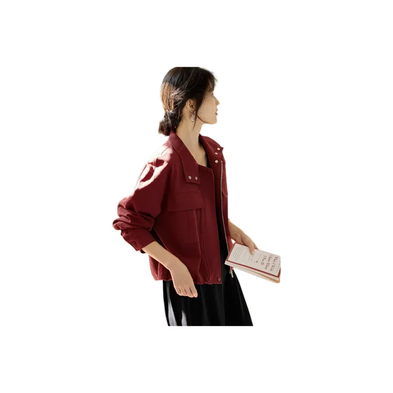 XWI Denim Jacket Women's Maroon-0