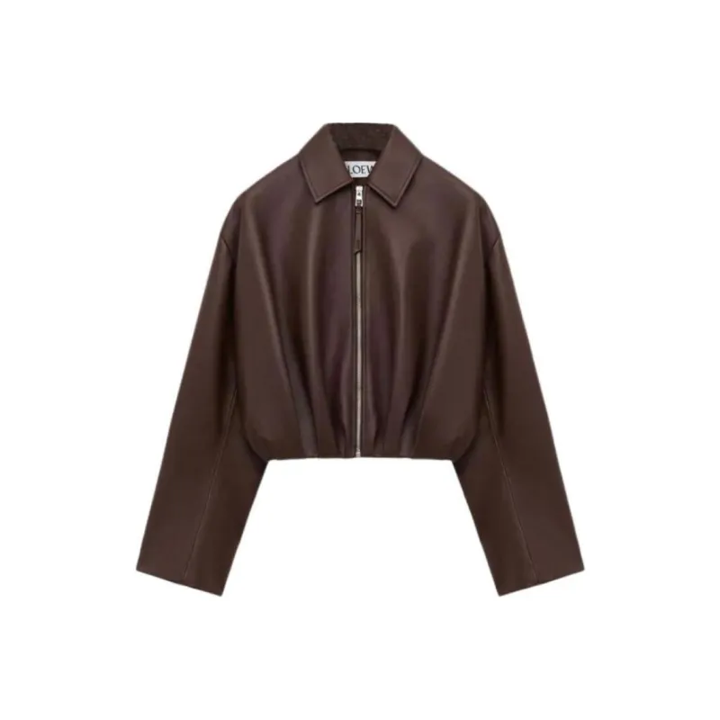 LOEWE Draped Jacket 'Chocolate Brown'-0