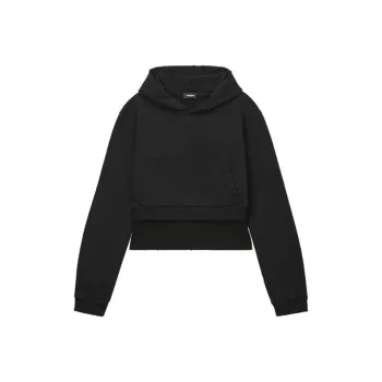 WE11DONE Faux pearl Embellishment Layered Hoodie