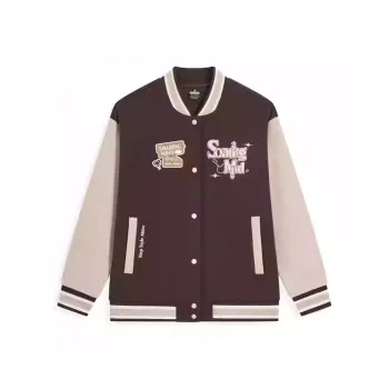 XTEP Baseball Jacket Women's Dark Apricot Brown/Creamy Pink