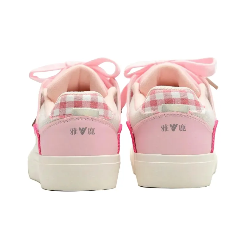 Yalu Canvas Shoes Women's Low Top White/Pink/Purple-11