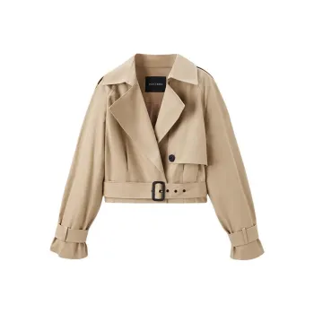 PEACEBIRD Trench Coat Women's Khaki