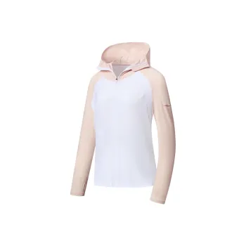 Erke Sun Protection Clothing Women's True White Peony Pink