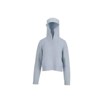 PALM ANGELS Curved Logo Knitted Hoodie