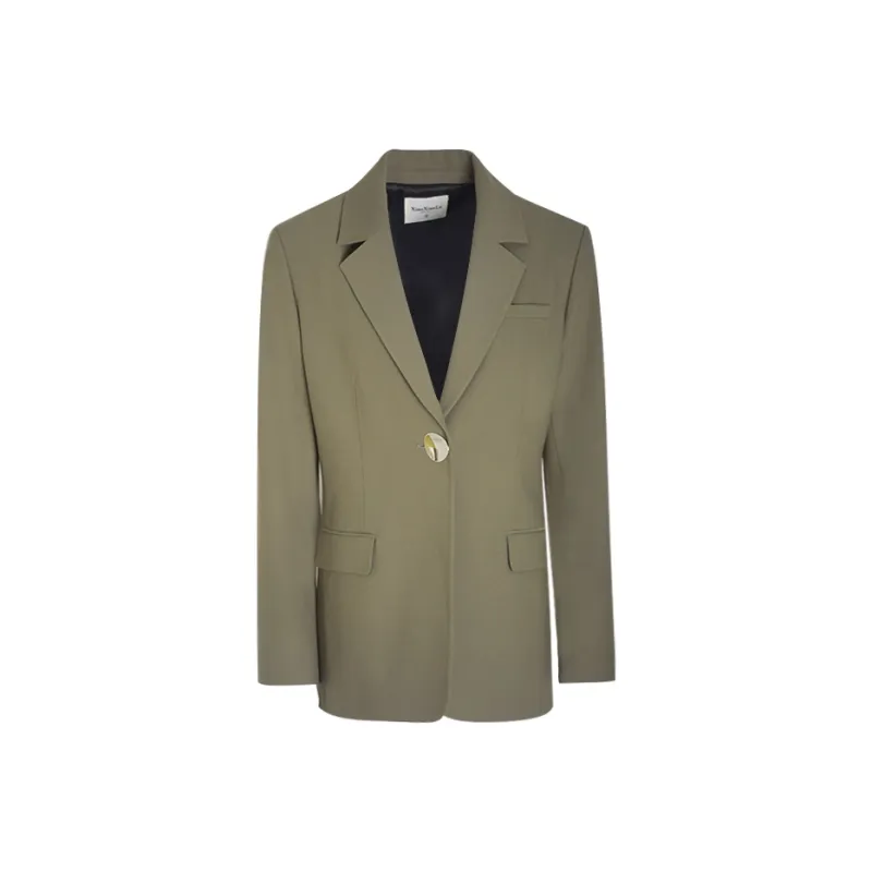 Little Pull Business Suit Women's Gray Pea Green-0