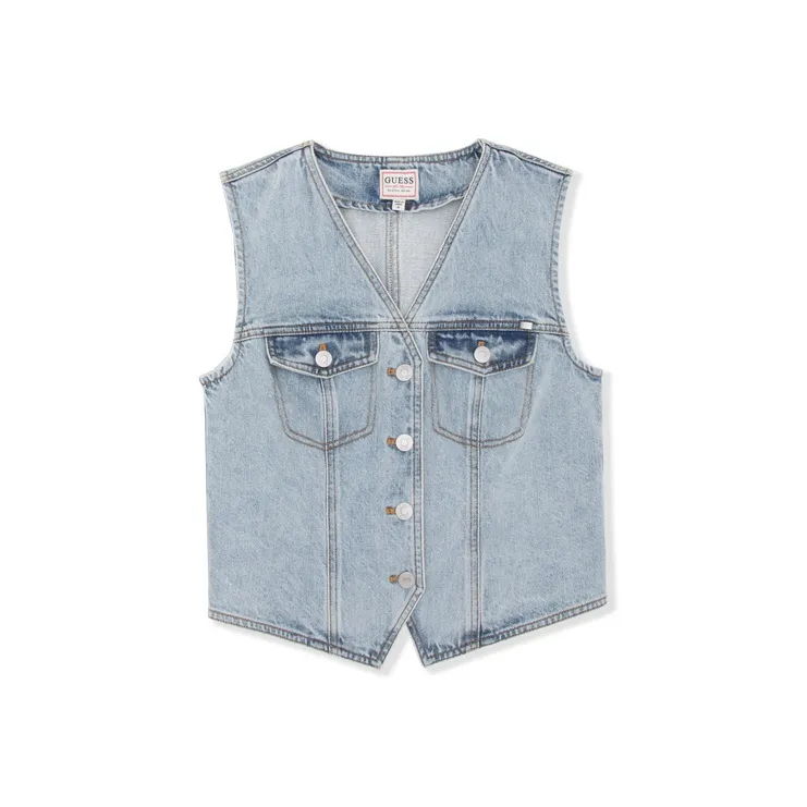 GUESS Vests Women's AULI Denim Blue-0