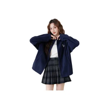 Tonlion Velvet feel Coat Women's Navy Blue