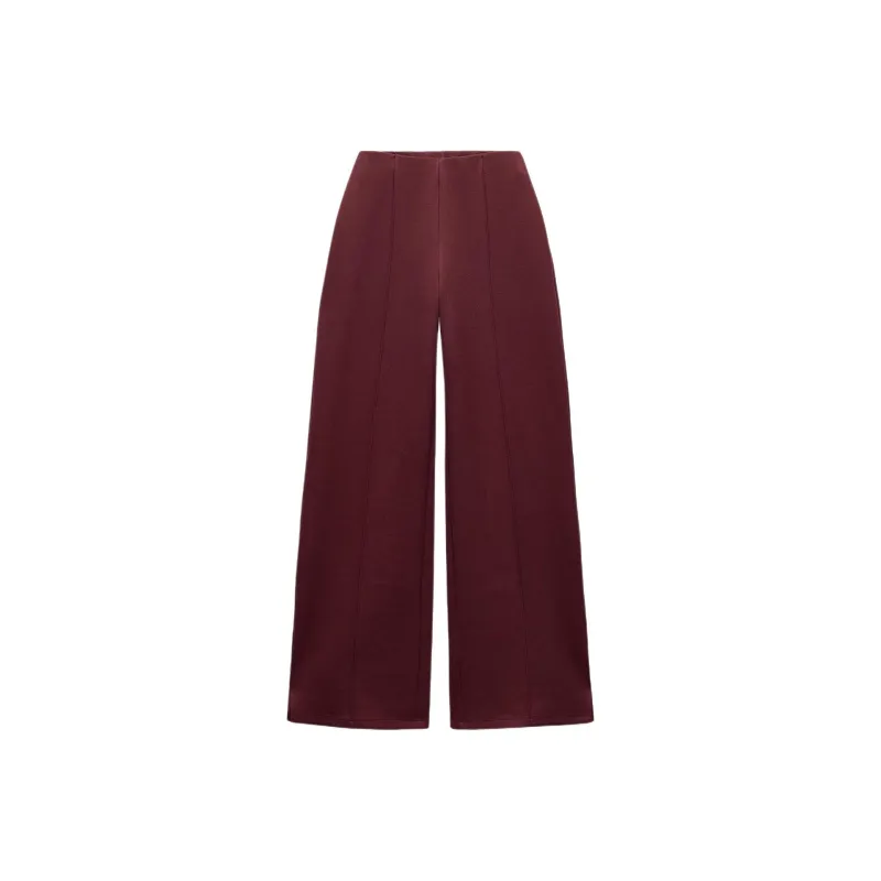ZARA Casual Pants Women's Burgundy Red-0