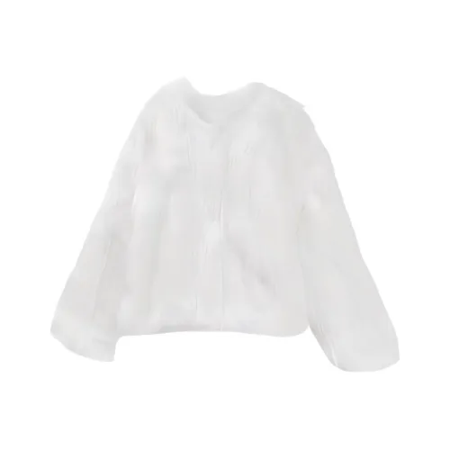 Yvetteclassic Velvet feel Coat Women's White