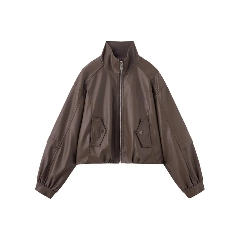 Yi Mengyuan Leather Jacket Women's-0