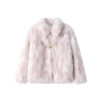 Qiuerle Velvet feel Coat Women's Pink
