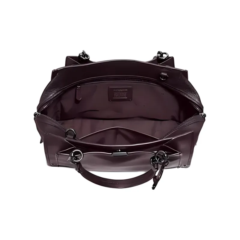 COACH Dreamer Leather Handbag Large Size Women's Maroon-2