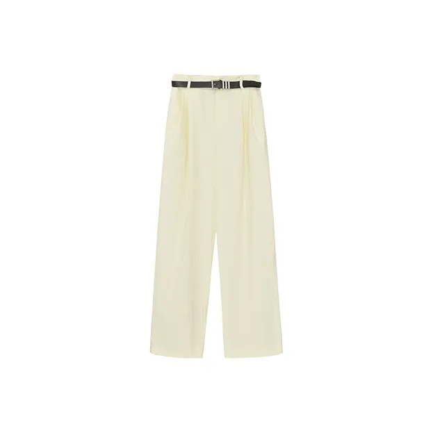 Cubic Casual Pants Women's Beige-0