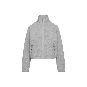 ARITZIA Tna Polartec Thermal Pro Mockneck Zip-up Velvet-feel Coat Women's Heather Athletic Grey/Heather Gray